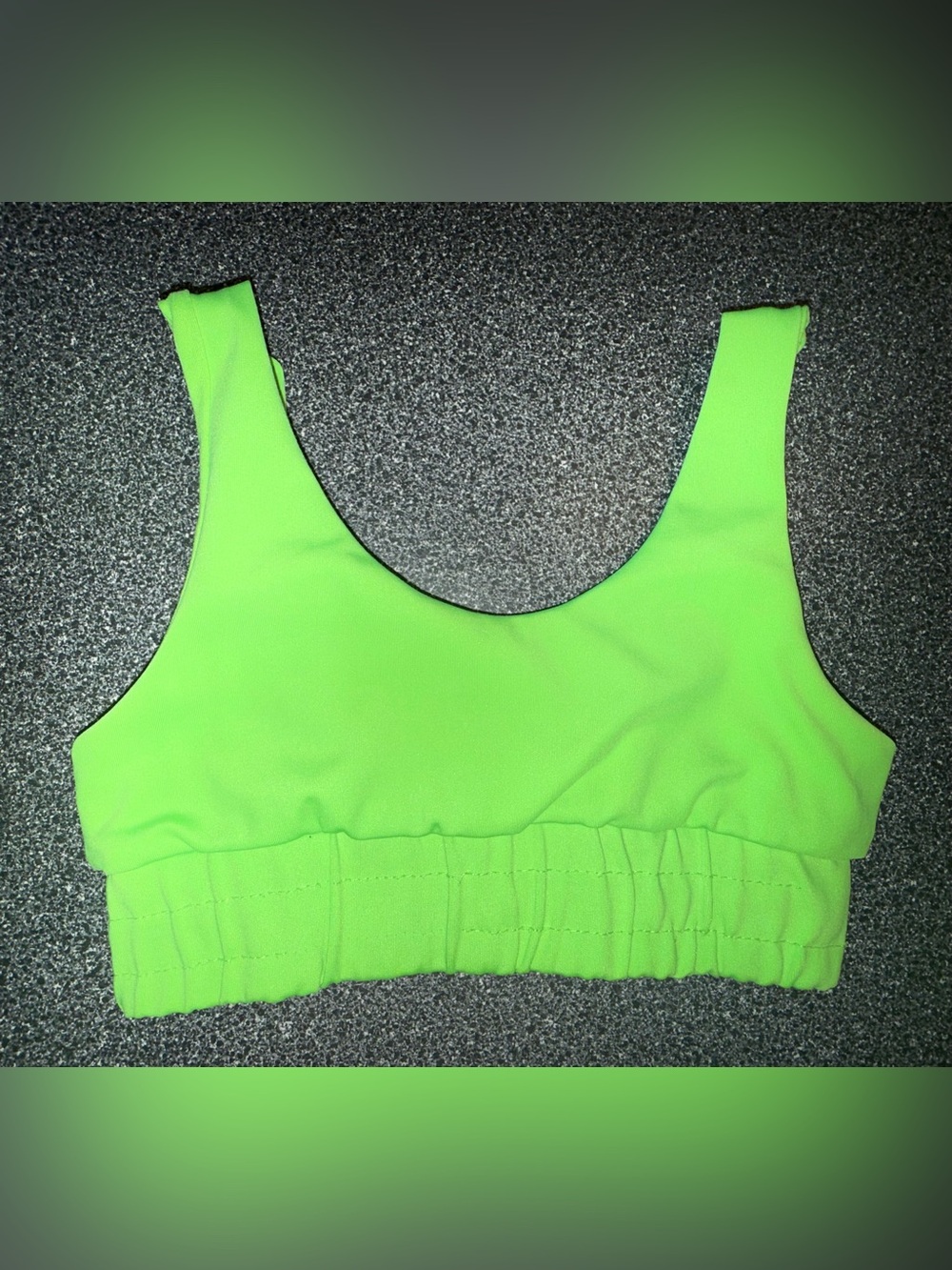 Five Dancewear Neon Green Dance Bra Top Size Youth Large **see below**